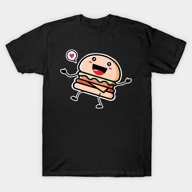 Cute burger T-Shirt by BarnawiMT